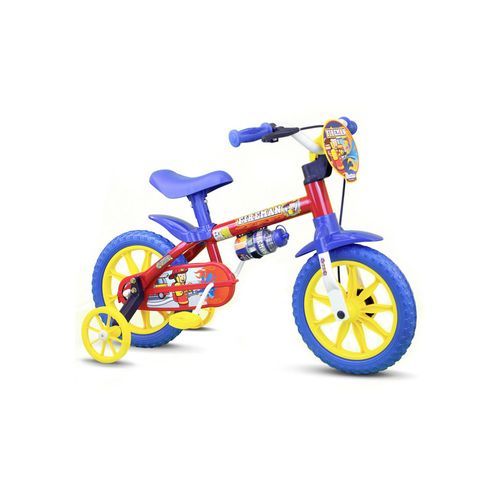BICICLETA NATHOR ARO 12 FIREMAN VERMELHO/AZUL