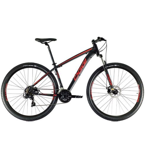 BICICLETA MTB OGGI 29 HACKER SPORT PRETO/VERMELHO/DOURADO
