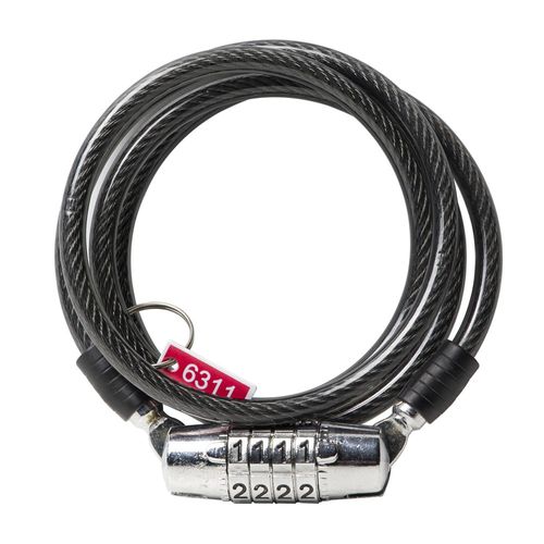 CADEADO ABSOLUTE 1,0MX6MM ESPIRAL COM SEGREDO PRETO
