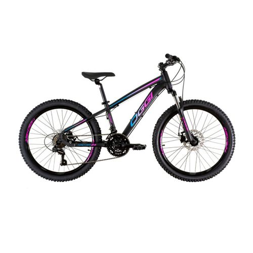 BICICLETA OGGI 24 HACKER 21V PRETO/PINK/AZUL