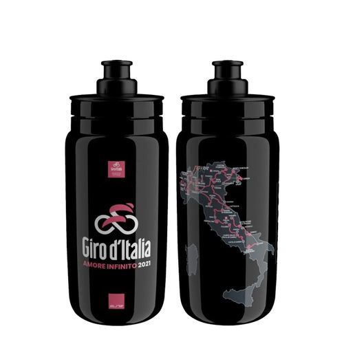GARRAFA PLASTICO ELITE  FLY 550ML GIRO D ITALIA BLACK MAP 2021 PRETO