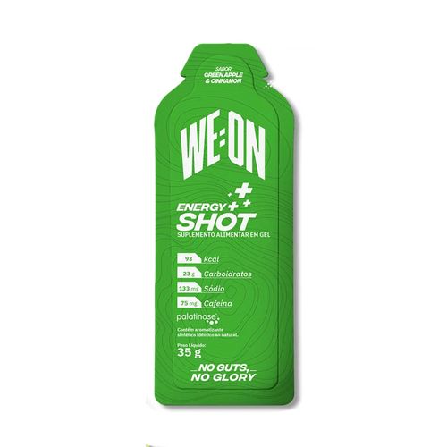 WE:ON ENERGY SHOT GEL + CAFEINA GREEN APPLE E CINNAMON (MAÇÃ VERDE E CANELA)